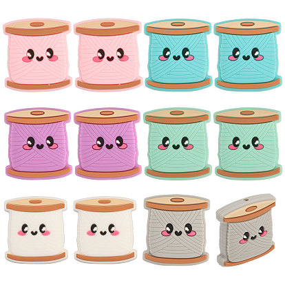 12 шт 6 цвета катушки пищевые экологически чистые силиконовые фокусные бусины