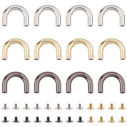 12 комплекты 3 цветные декоративные пряжки из сплава, с винтами, арка