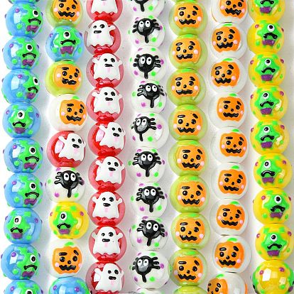 Фарфора ручной работы бисер нитей, бусины ручной работы, с эмалью, круглые