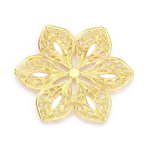 Железные филигранные столярные ссылки, гравированные металлические украшения, цветок