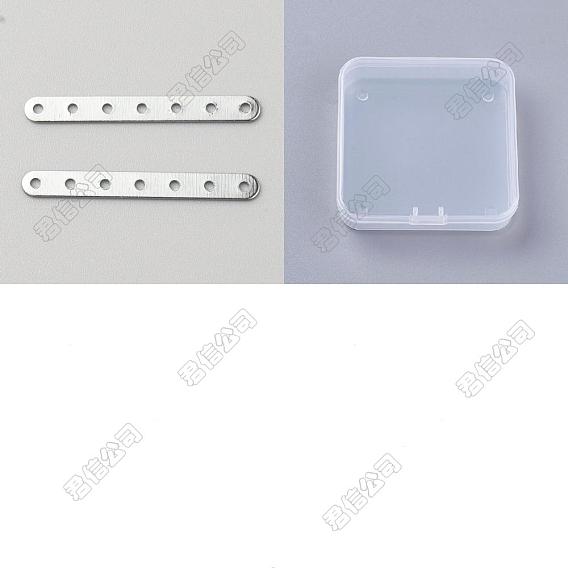 200pcs barre d'espacement en fer, rectangle