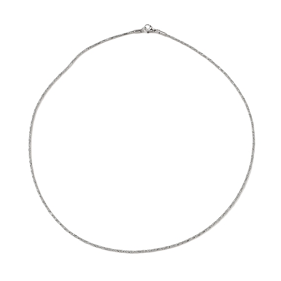 10Pcs 304 Stainless Steel Diamond Cut Snake Chain Necklaces Set