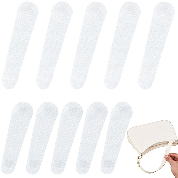 12Pcs 2 Styles Silicone Anti-slip Stickers for Bag Shoulder Strap, Treardrop