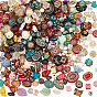 200g cuentas acrílicas de estilos variados, metal dorado enlaced, formas mixtas