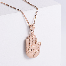 Винтажные готические ожерелья из нержавеющей стали с подвеской в виде руки хамса