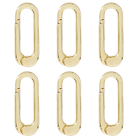 6шт. латунные пружинные кольца-затворы, овальные