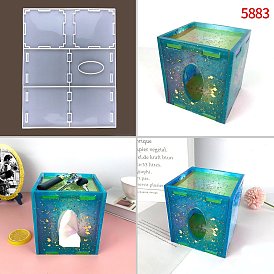 DIY Silicone Tissue Box Molds, Resin Casting Molds, For UV Resin, Epoxy Resin Jewelry Making