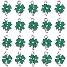 60подвески из эмали с покрытием из сплава, без кадмия, без никеля и без свинца, клевер