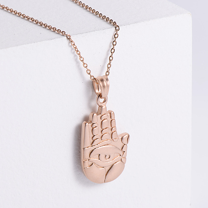 Винтажные готические ожерелья из нержавеющей стали с подвеской в виде руки хамса