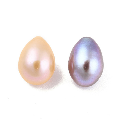 Perlas de perlas naturales keshi, perlas de agua dulce, medio-perforado, arroz
