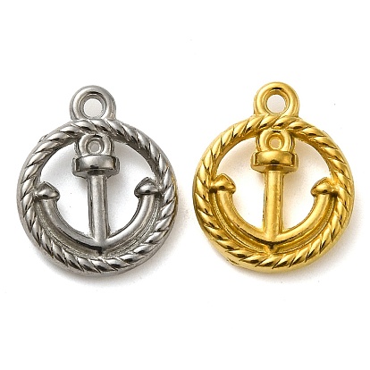 Ионное покрытие (ip) 304 подвески из нержавеющей стали, плоский круглый с подвеской в виде якоря