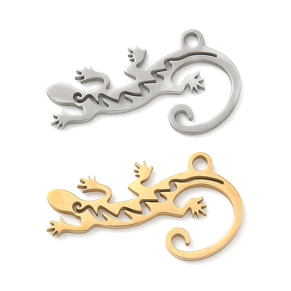 201 подвески из нержавеющей стали, очарование геккона, лазерная резка
