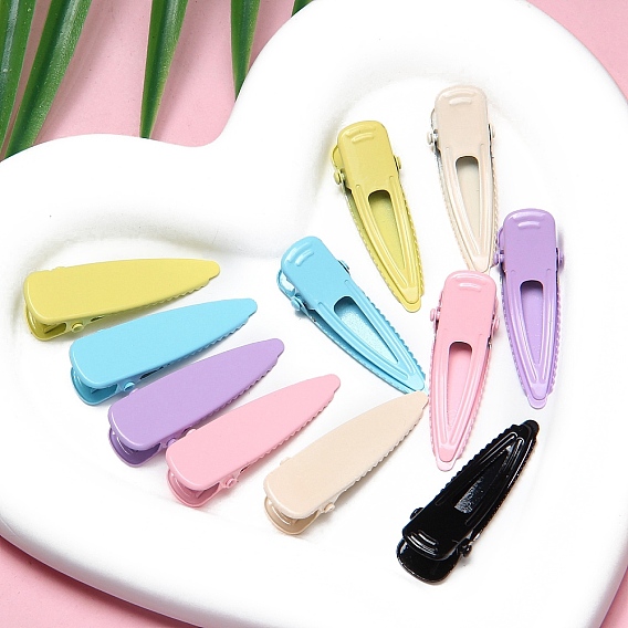 Заколки для волос из кожи аллигатора цвета макарон, аксессуары для волос для девочек женщин, слеза