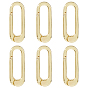 6шт. латунные пружинные кольца-затворы, овальные