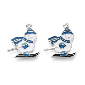 Подвески в виде снеговика из эмалированного сплава для покрытия стеллажей, без кадмия, без никеля и без свинца, платина