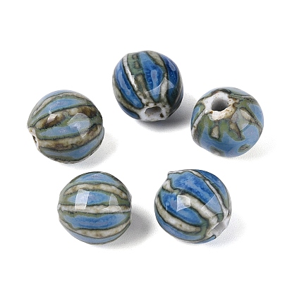 Винтажные фарфоровые бусины ручной работы, фантазии античного стекла фарфора, овальный с куркумбитовым