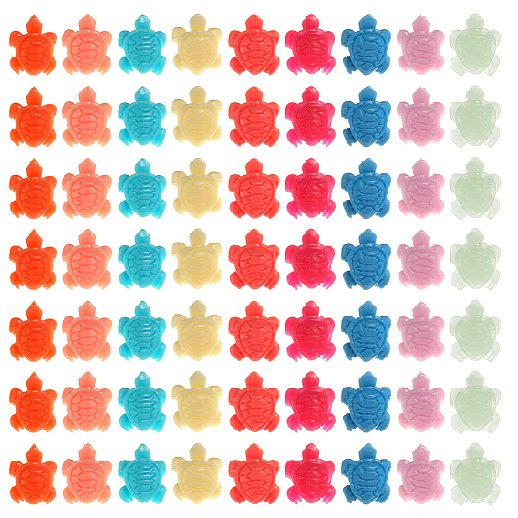 80шт. синтетические коралловые бусины, окрашенные, Морская черепаха