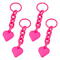 4шт. брелки из сплава, сердце