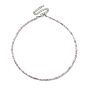 Glass Beaded Necklace, with Alloy Clasps
