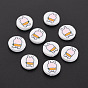 Handmade Polymer Clay Cabochons, Polymer Clay Slices for Resin Crafts & DIY Projects, Flat Round with Rabbit