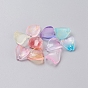 Glass Charms, with Gold Foil, Frosted, Dyed & Heated, Petal