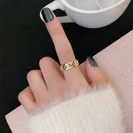 Vintage Metal Chain Open Ring for Women - Unique, Stylish, Statement Finger Ring.