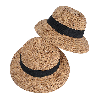 Соломенная и полиэстеровая шляпа для кукол