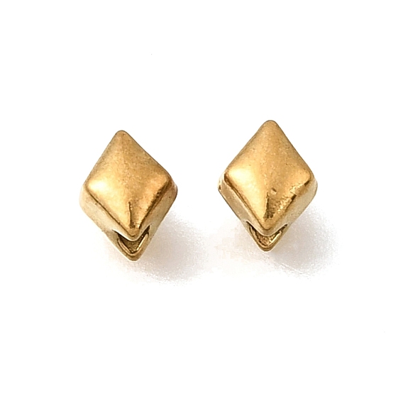 304 из нержавеющей стали бусы, ионное покрытие (ip), ромб