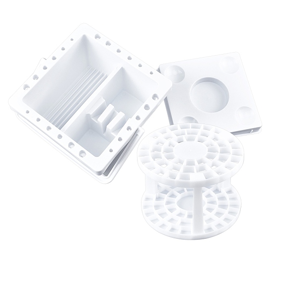 Пластиковая ванна для кистей художника многофункциональная кисть для краски, с пластиковой подставкой для кисточек, подходит для рисования акрилом и акварелью