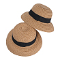 Соломенная и полиэстеровая шляпа для кукол