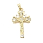 Латунные микро проложить кубического циркония подвески, крест с подвесками Иисуса