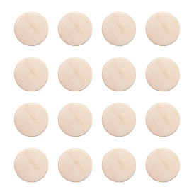 Незаконченные деревянные бусы, натуральные деревянные бусы, без свинца, плоско-круглые