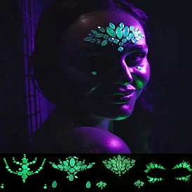 Luminous Glow in the Dark Removable Temporary Water Proof Tattoos Paper Stickers
