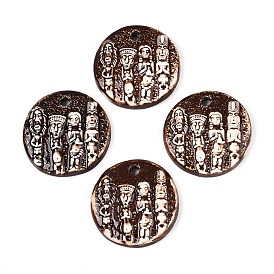 Фарфора ручной работы подвески, плоские круглые с человека, фантазии античного стекла фарфора