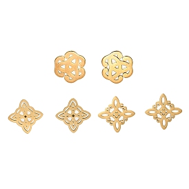 304 из нержавеющей стали серьги, реальный 18 k позолоченный