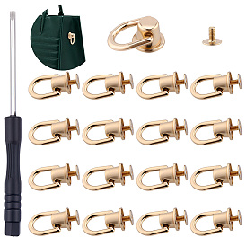 Застежки подвески из сплава, заклепки кольцевые ввинчивающиеся, с 1 отверткой из железа и пластика, чехол для телефона своими руками, кожаное ремесло, сумочка, аксессуары для кошельков