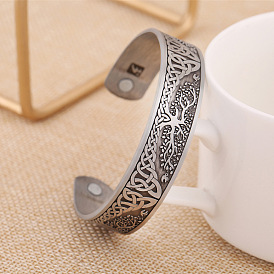 Bracelet vintage pour femme d'affaires - source d'inspiration, fermeture magnétique, arbre de la vie.