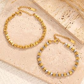 304 Браслеты из нержавеющей стали в форме тыквы, украшенные бусинами, для женщин