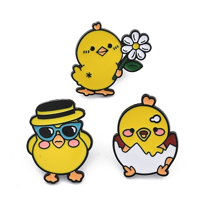 Желтые цыплята эмалевые булавки, броши из сплава для одежды рюкзака