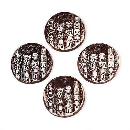 Фарфора ручной работы подвески, плоские круглые с человека, фантазии античного стекла фарфора