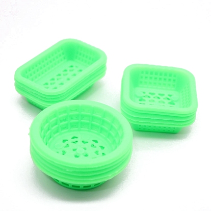 Пластиковая корзина для овощей мини-модель, аксессуары для кукольного домика с микро-ландшафтом, притворяясь опорными украшениями