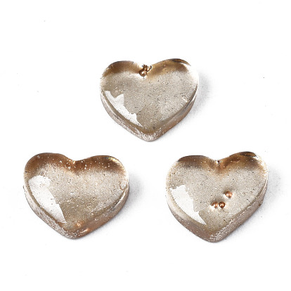 Transparent Resin Cabochons, Heart