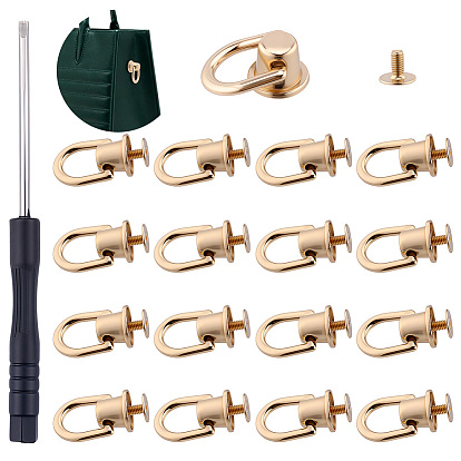 Застежки подвески из сплава, заклепки кольцевые ввинчивающиеся, с 1 отверткой из железа и пластика, чехол для телефона своими руками, кожаное ремесло, сумочка, аксессуары для кошельков