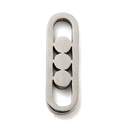 Pendentifs en acier inoxydable, ovale avec breloque ronde et plate