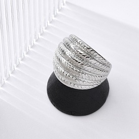 304 Stainless Steel Wide Finger Ring for Unisex