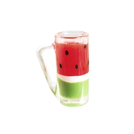 Miniature Resin Watermelon Juice, for Dollhouse Accessories Pretending Prop Decorations