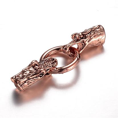 Alloy Spring Gate Rings, O Rings, with Cord Ends, Dragon