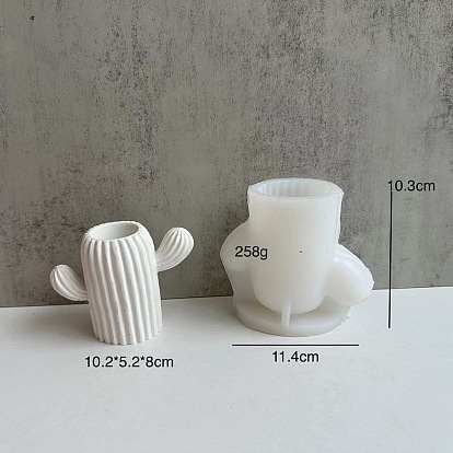 Cactus Shape Flower Pot Food Grade Silicone Molds, Resin Casting Coaster Molds, For UV Resin, Epoxy Resin Craft Making