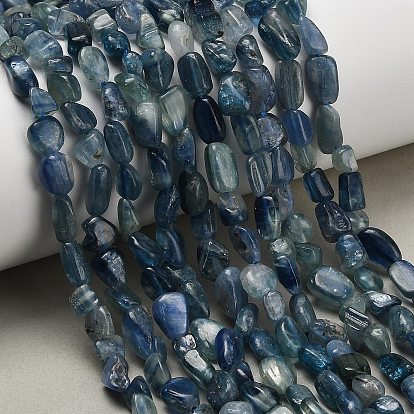 Натуральные нити из кианита / цианита / дистенового бисера, самородки, упавший камень