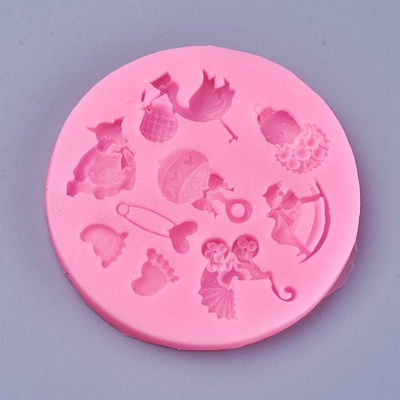 Food Grade Silicone Molds, Fondant Molds, For DIY Cake Decoration, Chocolate, Candy, UV Resin & Epoxy Resin Jewelry Making, Mixed Shapes